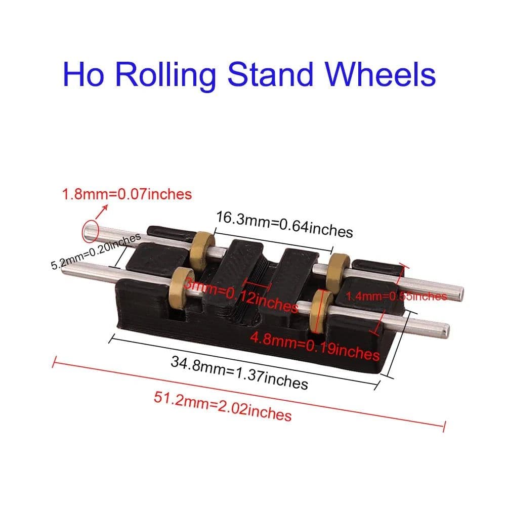 image-TERAYSUN HO 1:87 Train Treadmill Wheels for Locomotive Test Stands