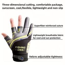 image-Anti-Slip Wear-Resistant Fishing Gloves for Outdoor Sports & Angling