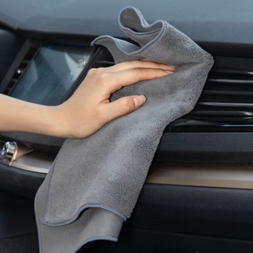 image-Super Absorbent Car Drying Towel - Dual-Sided Suede & Coral Cleaning Cloth
