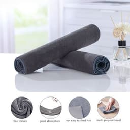 image-Super Absorbent Car Drying Towel - Dual-Sided Suede & Coral Cleaning Cloth
