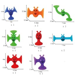 image-Creative Suction Cup Building Blocks for Kids - Safe Silicone Bath Toy