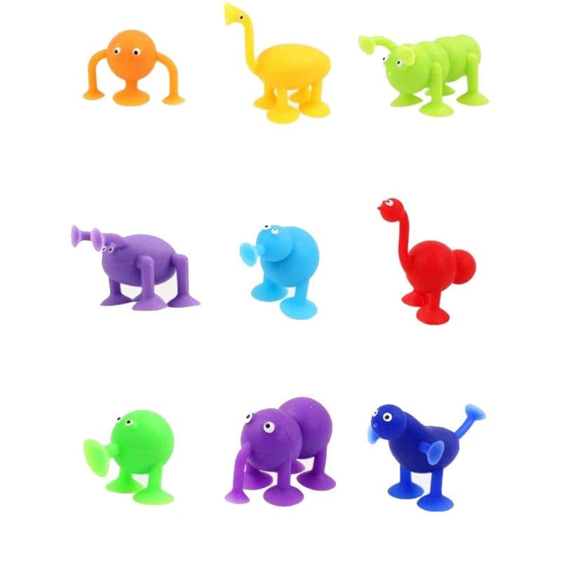 image-Creative Suction Cup Building Blocks for Kids - Safe Silicone Bath Toy