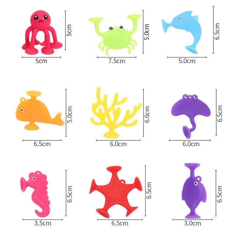 image-Creative Suction Cup Building Blocks for Kids - Safe Silicone Bath Toy