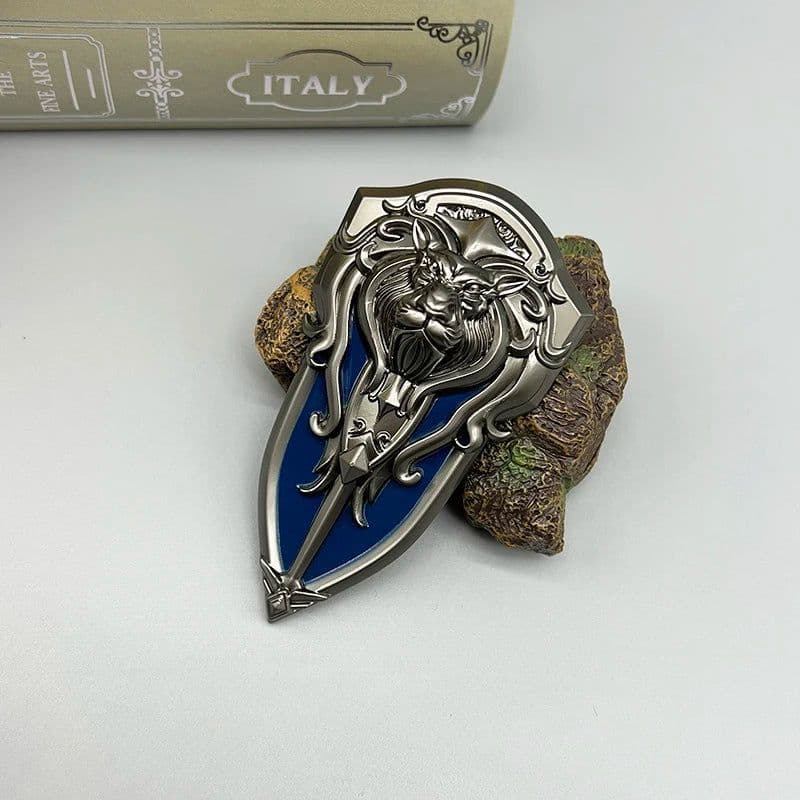 image-Lion's Head Shield Metal Model - Movie Merchandise - 1:6 Doll Accessory