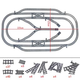 image-Jiu Feng Yan Flexible Switch Railway Tracks - Creative Building Block Toys