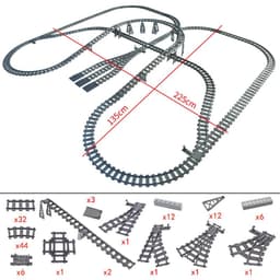 image-Jiu Feng Yan Flexible Switch Railway Tracks - Creative Building Block Toys