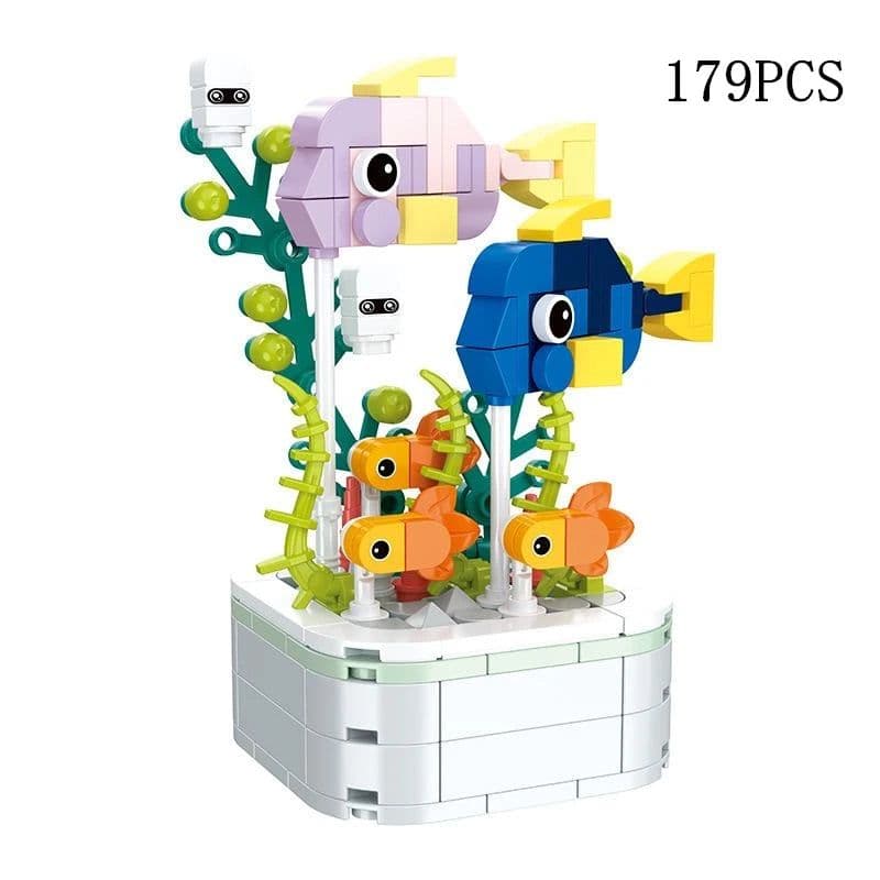 image-Perpetual Bouquet Tulip Building Block 3D Model for Home Decoration