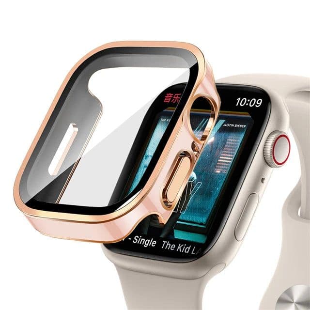 image-HUBANDE Waterproof Screen Protector Cover for Apple Watch 45mm 41mm 49mm