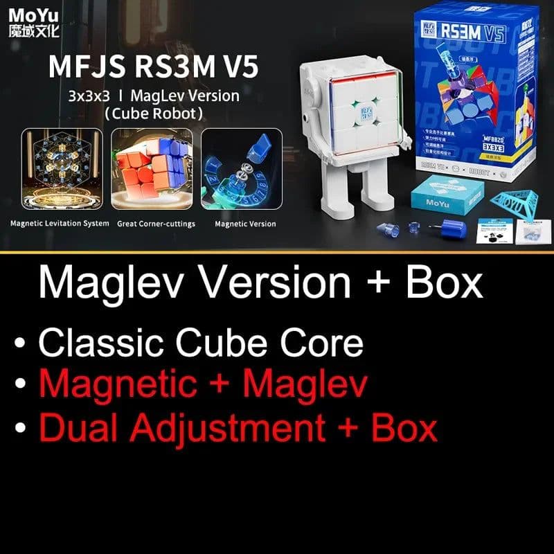 image-RS3M V5 Magnetic Puzzle Cube - Lightweight Design for Smooth Play