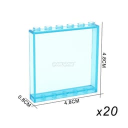image-MARUMINE 20PCS 1x6x5 Window Glass Panel for Fantasy Building Blocks
