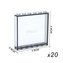 image-MARUMINE 20PCS 1x6x5 Window Glass Panel for Fantasy Building Blocks