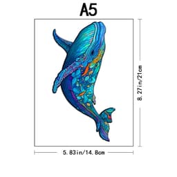 image-Whale Wooden Puzzle - Unique Animal Design - High-Quality Jigsaw Puzzle