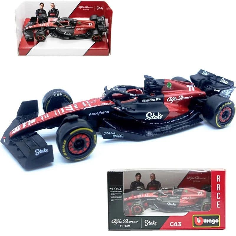 image-Bburago 1:43 F1 Ferrari Simulation Alloy Car - Realistic Steering Control