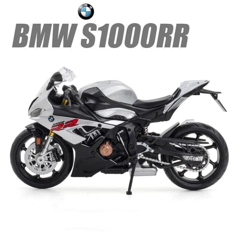 image-MAKEDA 1:12 BMW S1000RR Diecast Motorcycle Toy - Exquisite Detail & Durability