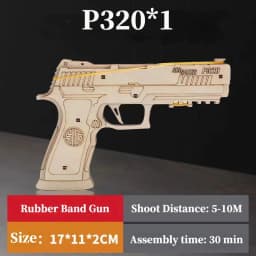 image-CTMA 3D Wooden Rubber Band Gun Puzzle - Creative Assembly Toy for Kids