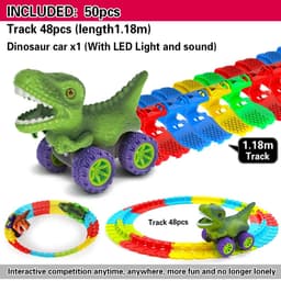 image-TONERJU Dinosaur Race Track Set - Endless Fun & Creative Play for Kids