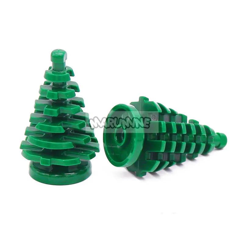 image-MARUMINE Small Spruce Tree Building Block Accessories Pack of 10