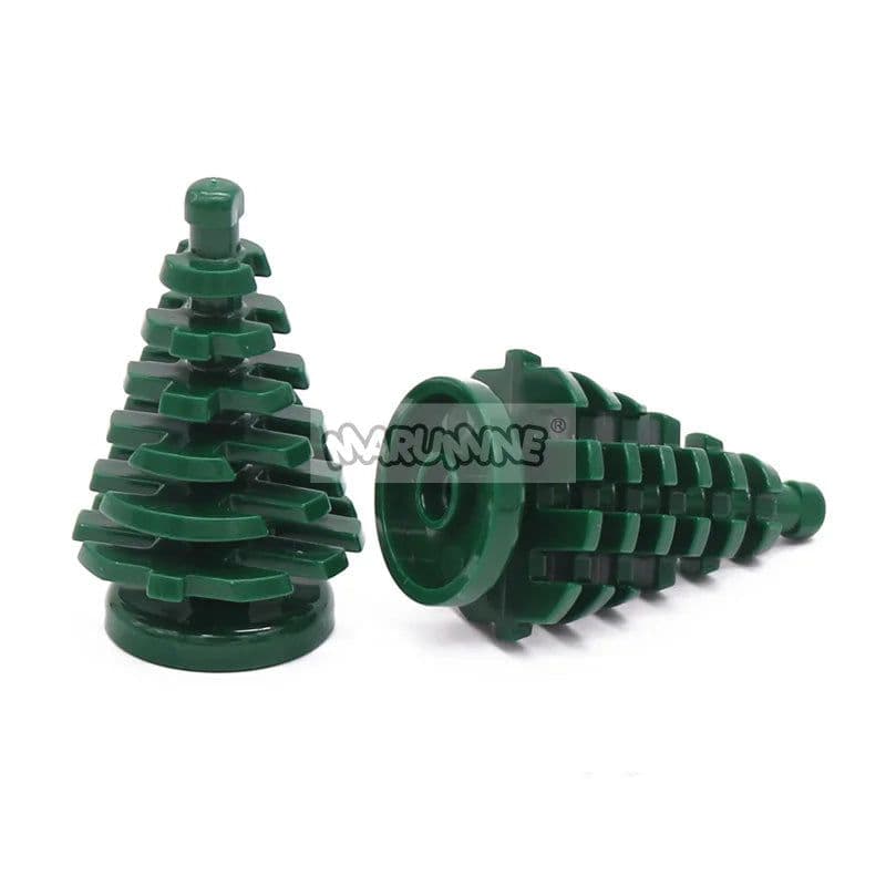 image-MARUMINE Small Spruce Tree Building Block Accessories Pack of 10