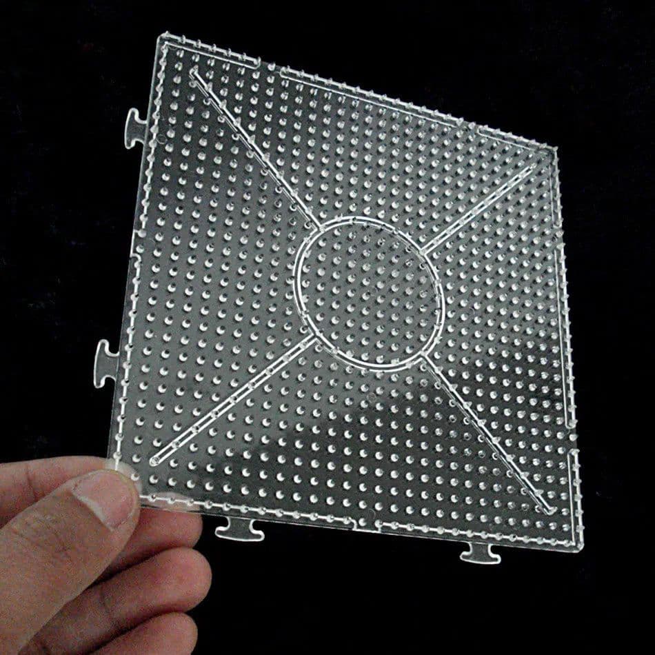 image-Yantjouet Transparent Pegboard for 5mm Hama Beads - DIY Pixel Art Tool