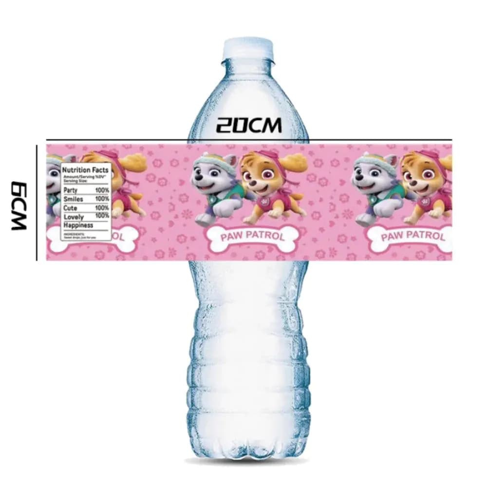 image-TAKARA TOMY PAW Patrol Water Bottle Labels - Party Decoration Supplies