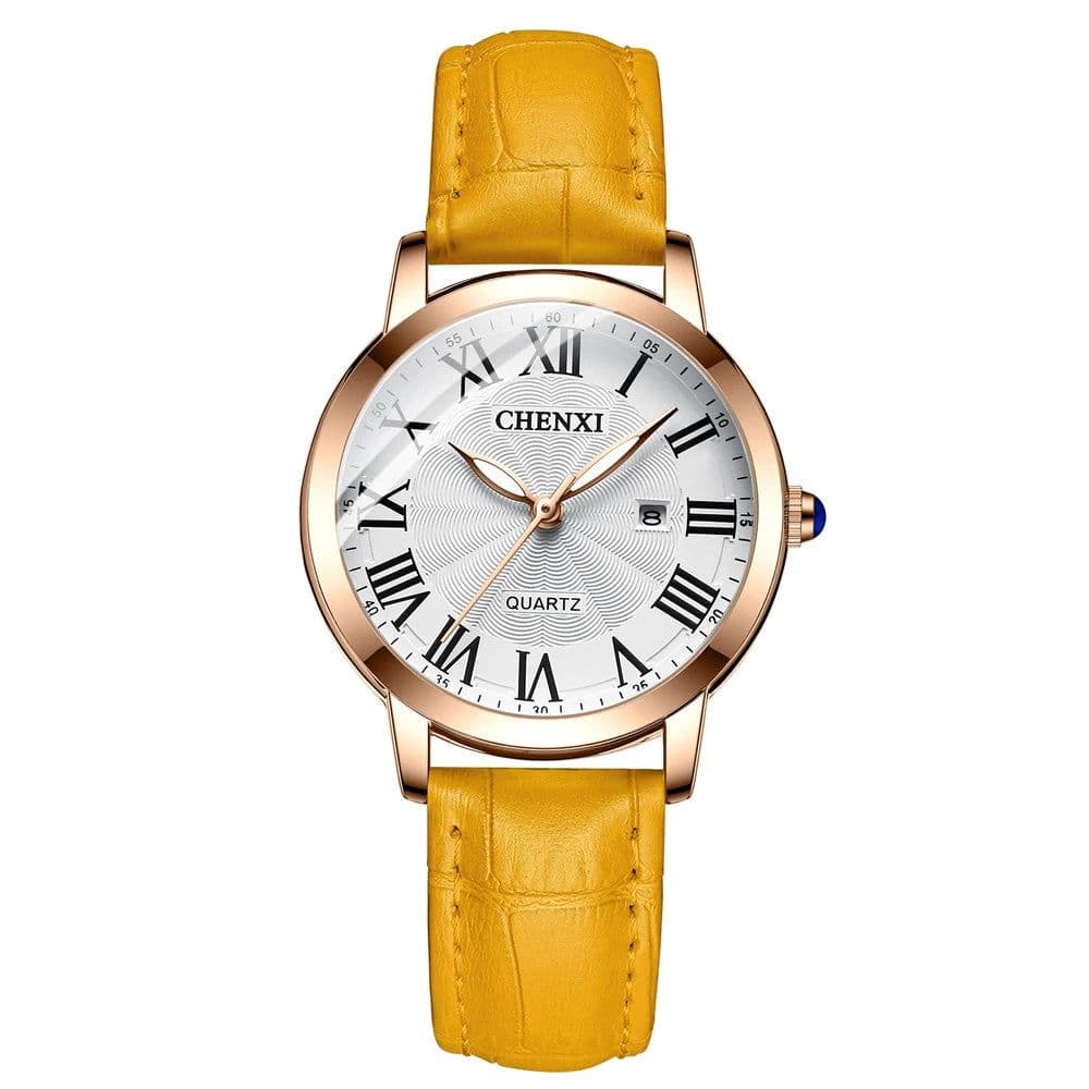 image-CHENXI Quartz Watch - Stylish Leather Band for Everyday Use