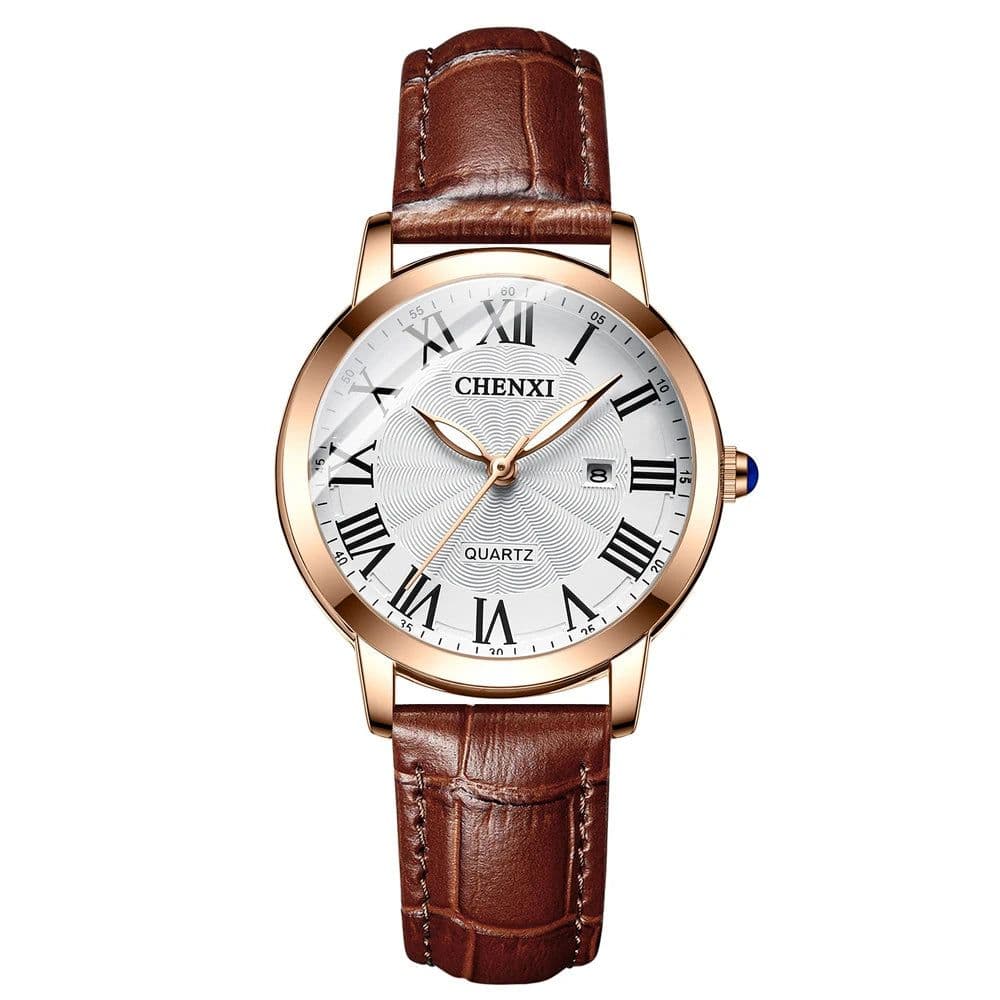 image-CHENXI Quartz Watch - Stylish Leather Band for Everyday Use