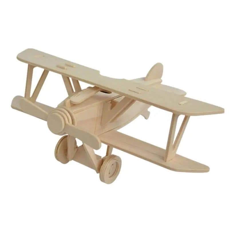 image-GSF Wooden Plane Model - Creative Assembly Gift for Kids