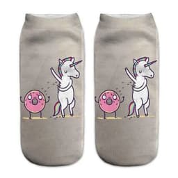 image-AnBnCn Funny Nutella 3D Printed Casual Socks - Kawaii Gift Delight