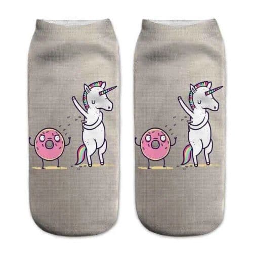 image-AnBnCn Funny Nutella 3D Printed Casual Socks - Kawaii Gift Delight