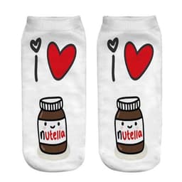 image-AnBnCn Funny Nutella 3D Printed Casual Socks - Kawaii Gift Delight