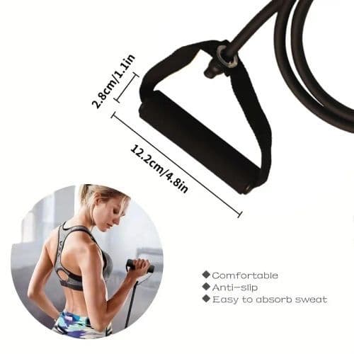 image-Durable Resistance Bands with Handles for Strength Training at Home