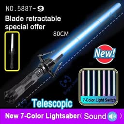 image-Bright Shell Retractable Laser Sword - Fun Light for Cosplay & Play