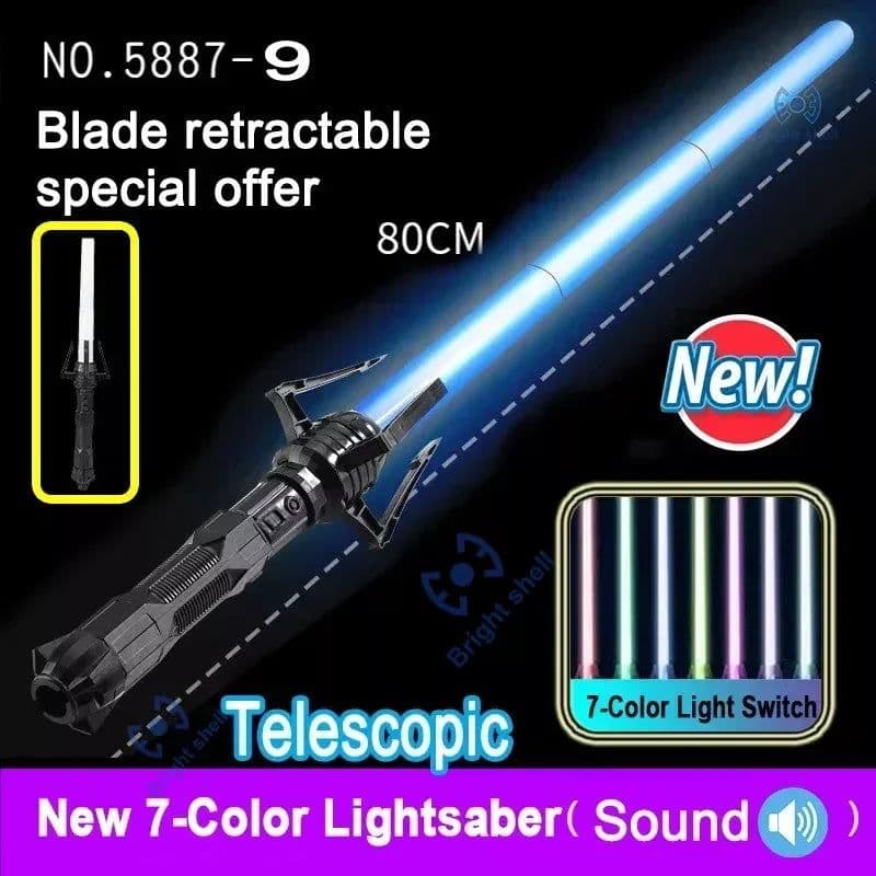image-Bright Shell Retractable Laser Sword - Fun Light for Cosplay & Play