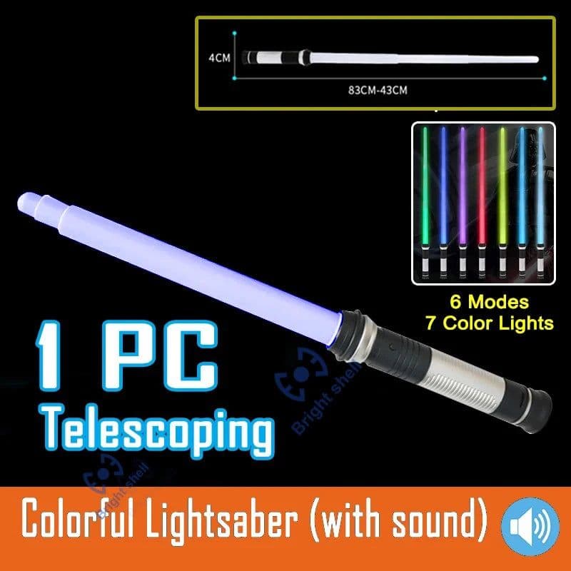 image-Bright Shell Retractable Laser Sword - Fun Light for Cosplay & Play