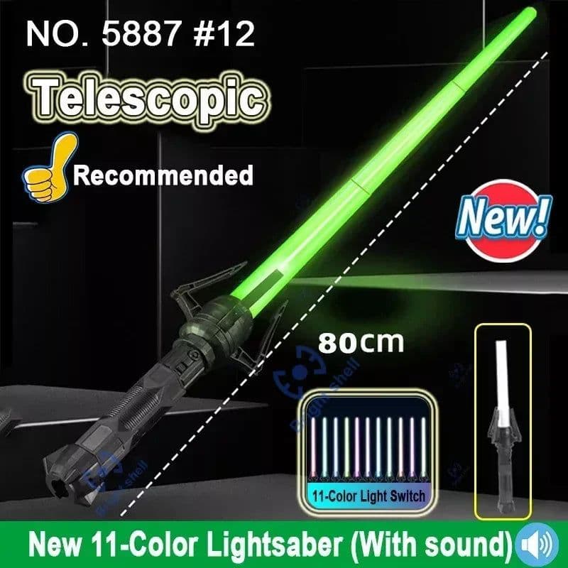 image-Bright Shell Retractable Laser Sword - Fun Light for Cosplay & Play
