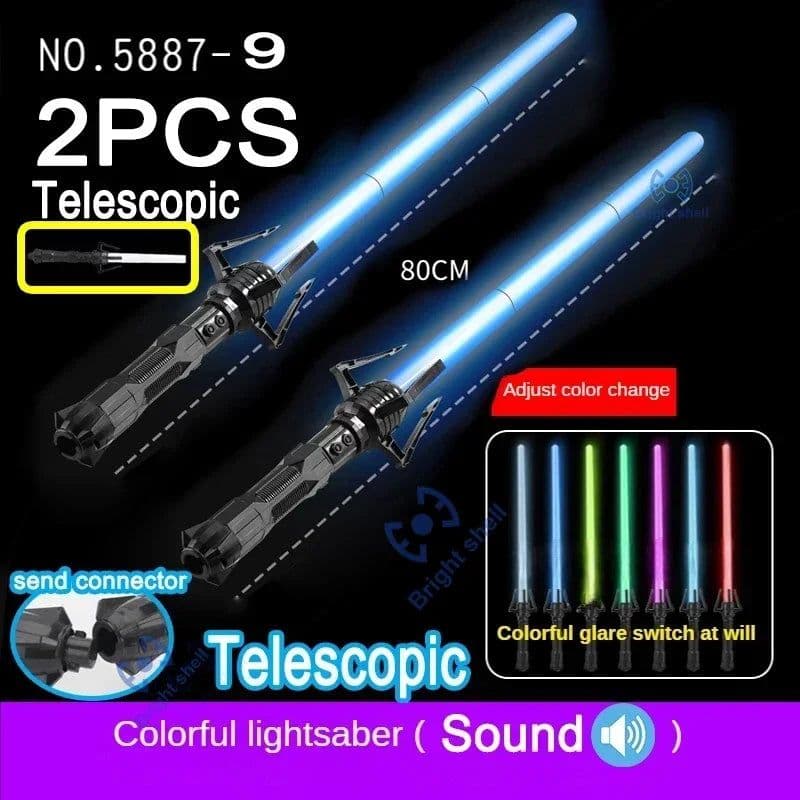 image-Bright Shell Retractable Laser Sword - Fun Light for Cosplay & Play