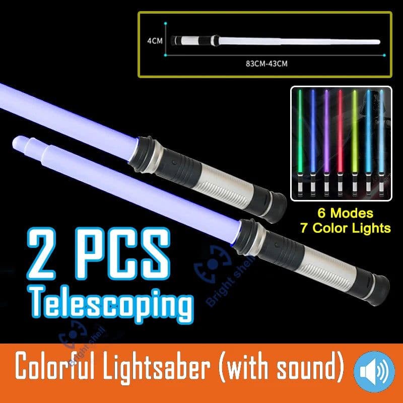 image-Bright Shell Retractable Laser Sword - Fun Light for Cosplay & Play