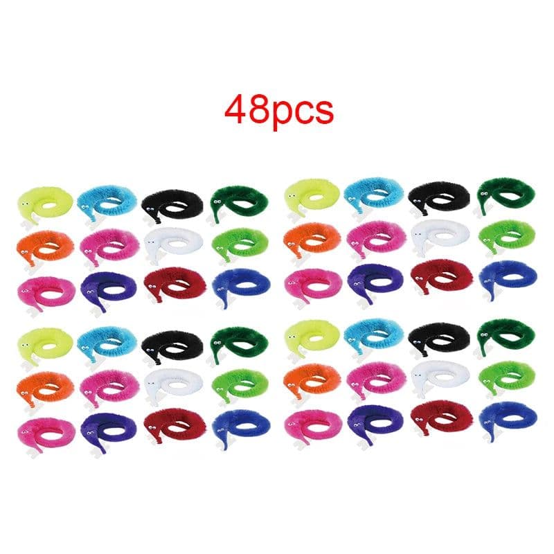 image-Twisty Worm Magic Toys - Easy-to-Use Fuzzy Party Favors for Kids