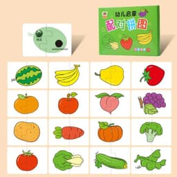 image-Montessori Toddler Puzzle Cards - Engaging Matching Game for Kids
