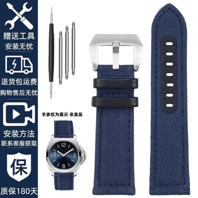 image-ZETHYDUM Durable Nylon Watch Strap for Panerai & Diesel - 20MM/22MM/24MM Size