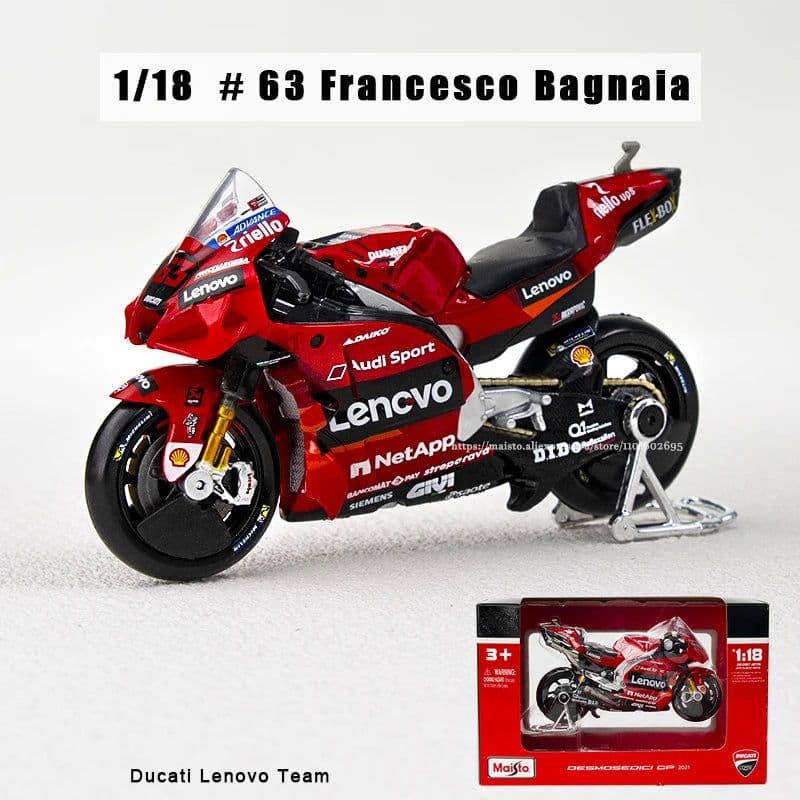 image-Maisto 1:18 Ducati Pramac Racing Alloy Model - Authentic Diecast Motorcycle