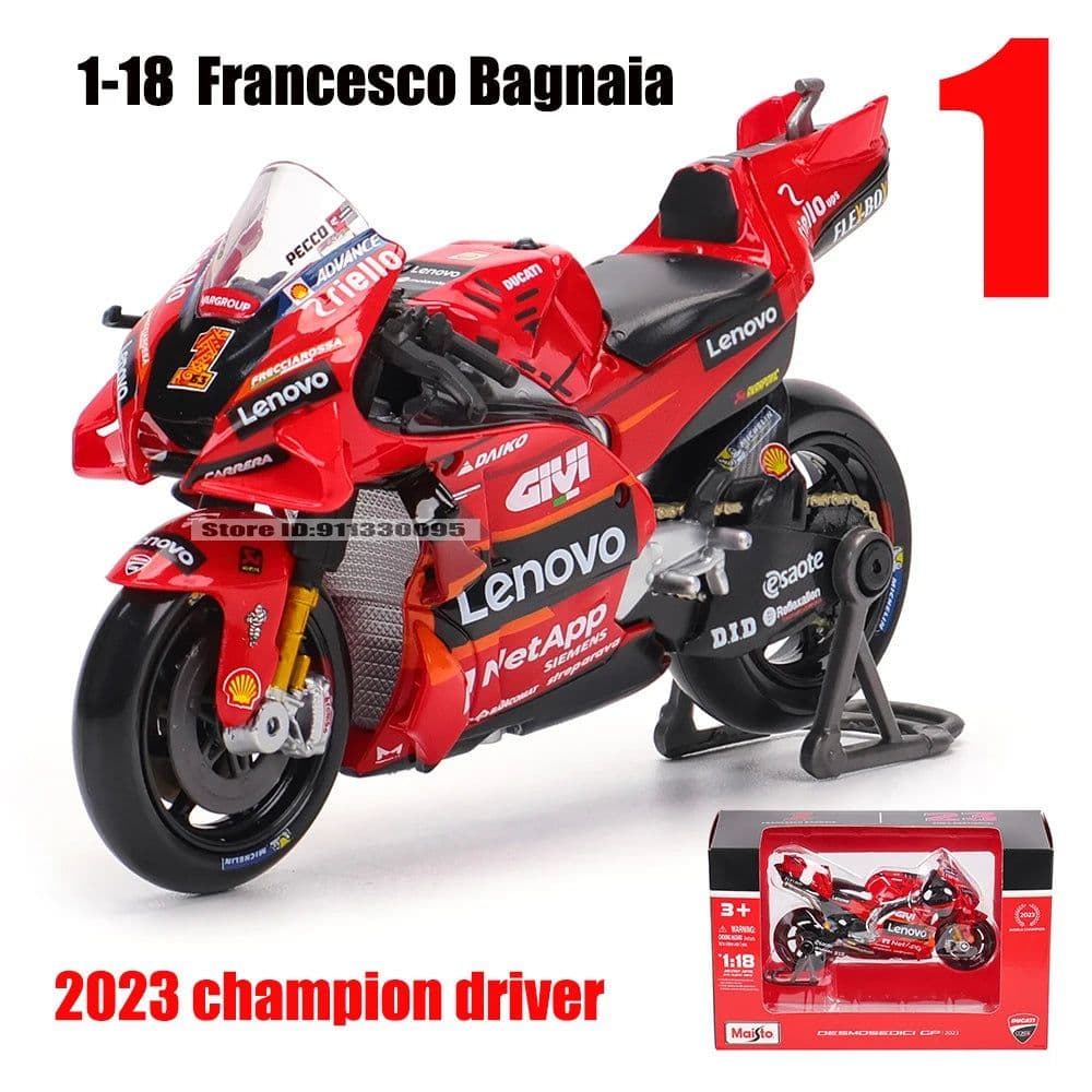 image-Maisto 1:18 Ducati Pramac Racing Alloy Model - Authentic Diecast Motorcycle