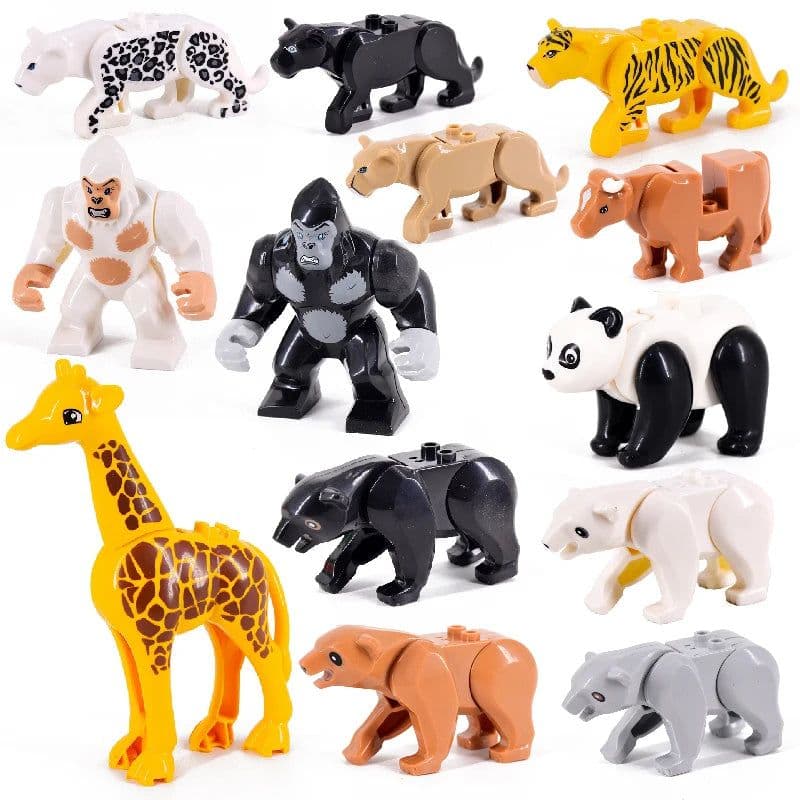 image-Jiu Feng Yan Classic Animals Whale City ZOO Building Blocks for Kids