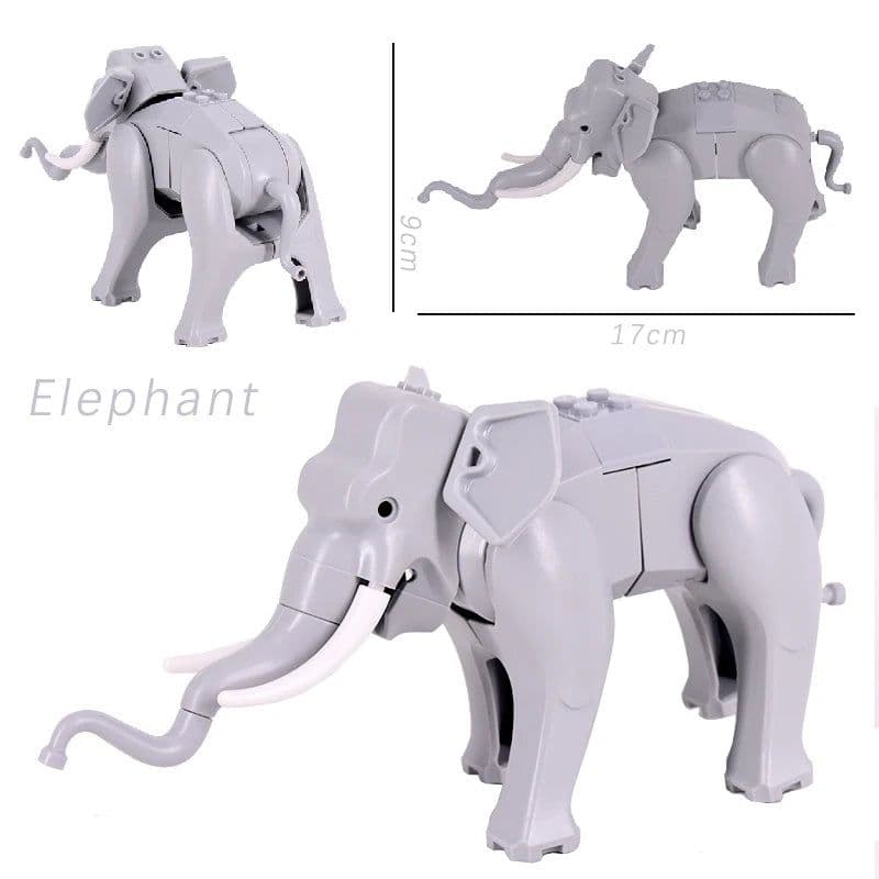 image-Jiu Feng Yan Classic Animals Whale City ZOO Building Blocks for Kids
