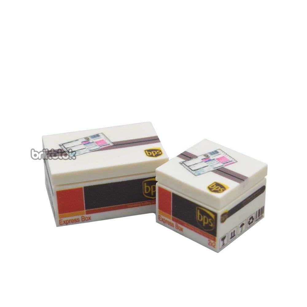 image-Brikblok Custom Printed Delivery Boxes - Durable Plastic Decoration Set