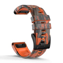 image-Quick Release Silicone Watch Strap for Garmin Fenix Series 22mm/26mm
