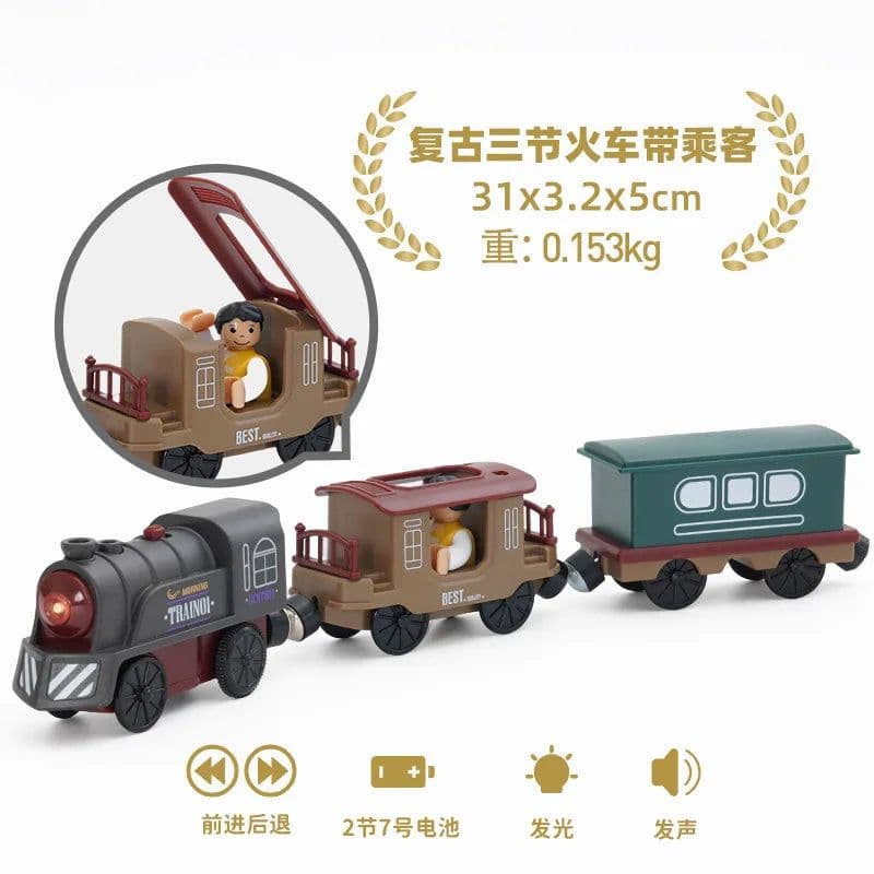 image-Electric Train Set for Wooden Railway - Fun Gift for Children