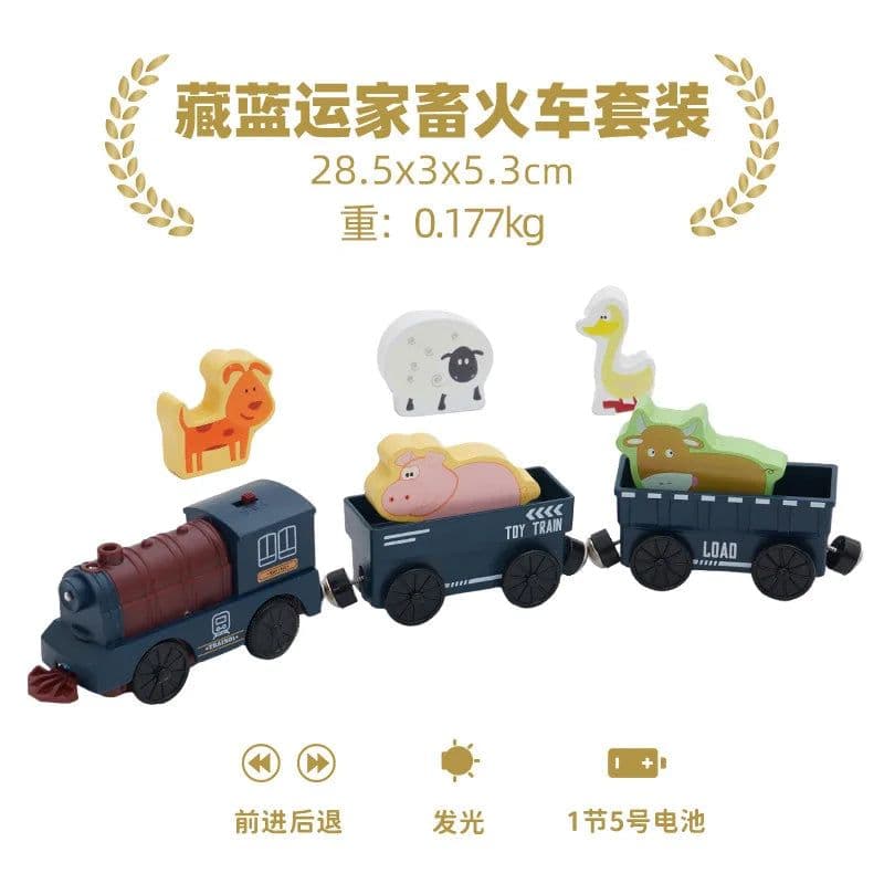 image-Electric Train Set for Wooden Railway - Fun Gift for Children