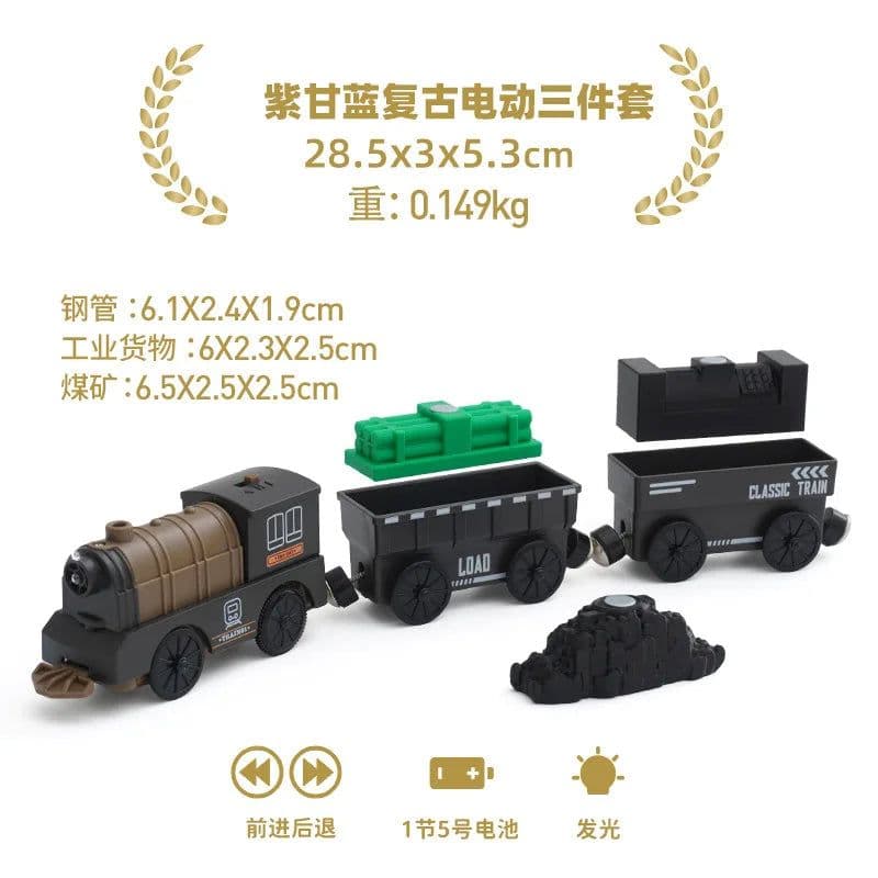 image-Electric Train Set for Wooden Railway - Fun Gift for Children