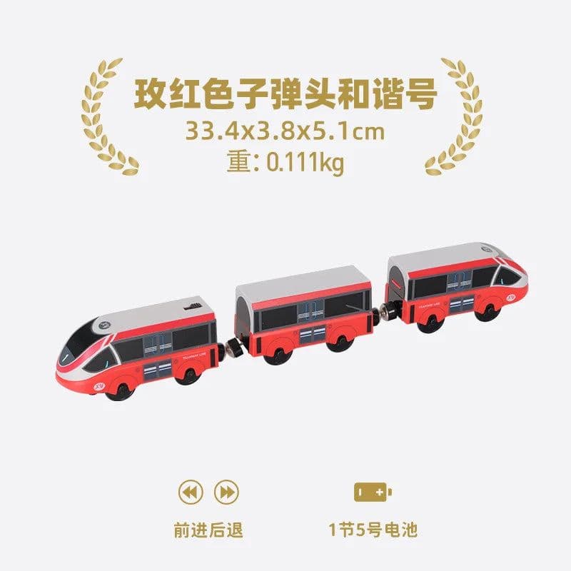 image-Electric Train Set for Wooden Railway - Fun Gift for Children
